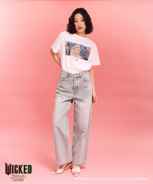 「ADAM ET ROPE'」 半袖Tシャツ M ホワイト系その他 レディース