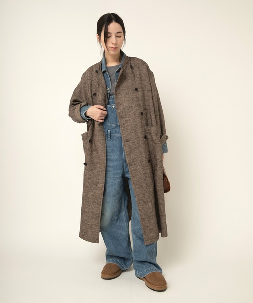 RNA-N ステンカラーコート コート C0786 リネンオーバーコックコート