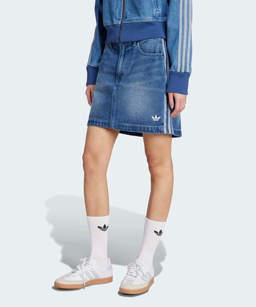 adidas デニムスカート アディカラー スリーストライプス デニム