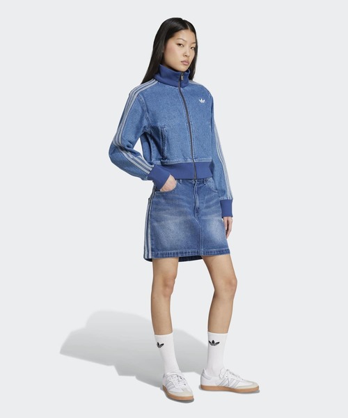 adidas デニムスカート アディカラー スリーストライプス デニム