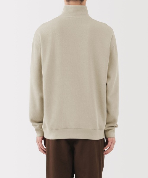 無印良品（MUJI） トレーナー スウェット 紳士 二重編みハーフジップ