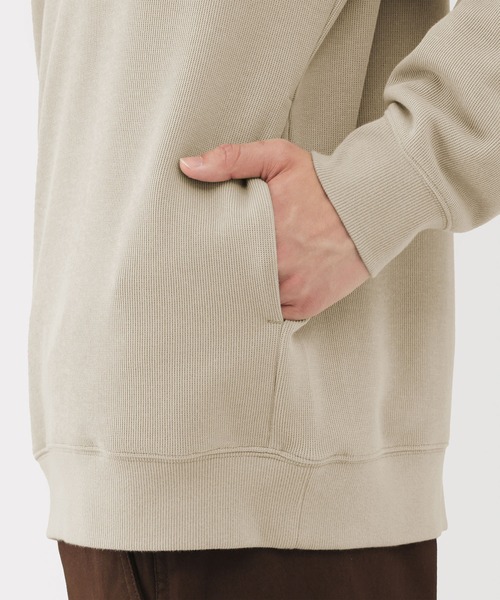 無印良品（MUJI） トレーナー スウェット 紳士 二重編みハーフジップ