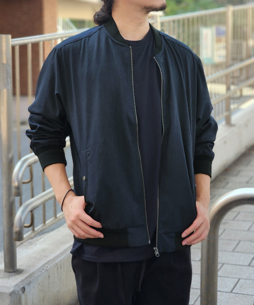 ikka（イッカ） ブルゾン アウター 撥水メランジリブブルゾン メンズ