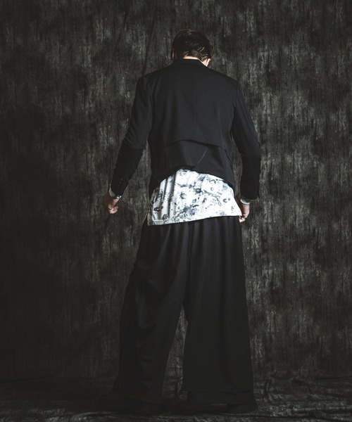 ジャケット テーラードジャケット 「NO ID.」Layered Short Jacket / レイヤード ショート ジャケット メンズの画像