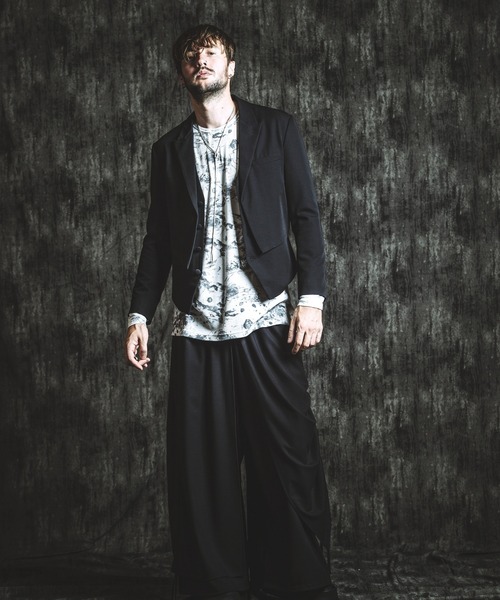 ジャケット テーラードジャケット 「NO ID.」Layered Short Jacket / レイヤード ショート ジャケット メンズの画像