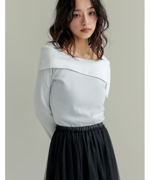 「Re:EDIT」 長袖カットソー MEDIUM ホワイト レディース