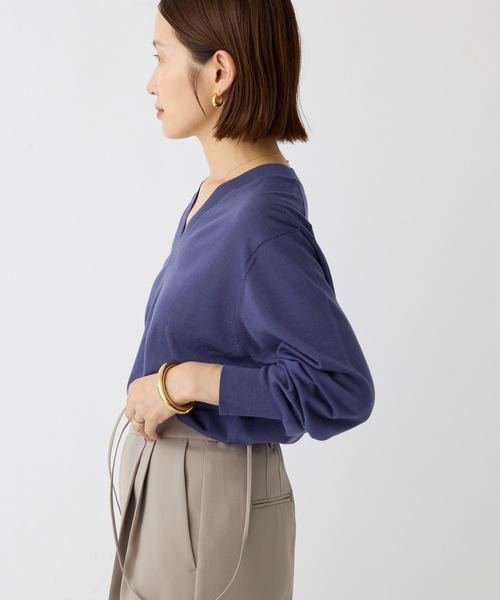 IENA（イエナ） ニット セーター 「追加」18G Vネックプルオーバー