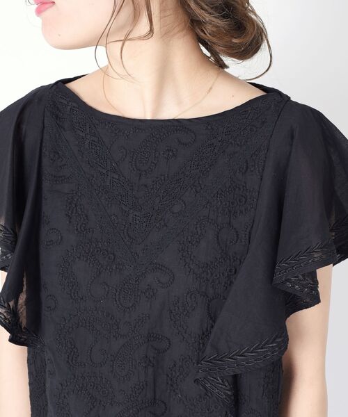 「Khaju」 ノースリーブブラウス ONE SIZE ブラック レディース_画像4