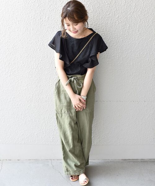 「Khaju」 ノースリーブブラウス ONE SIZE ブラック レディース_画像6