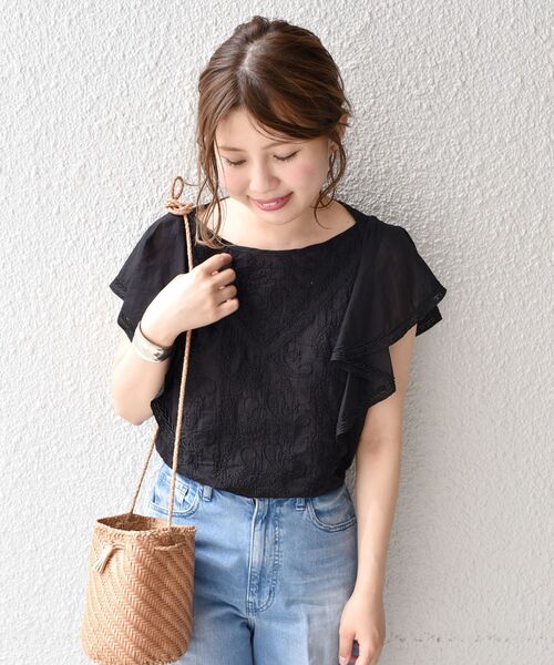 「Khaju」 ノースリーブブラウス ONE SIZE ブラック レディース_画像7