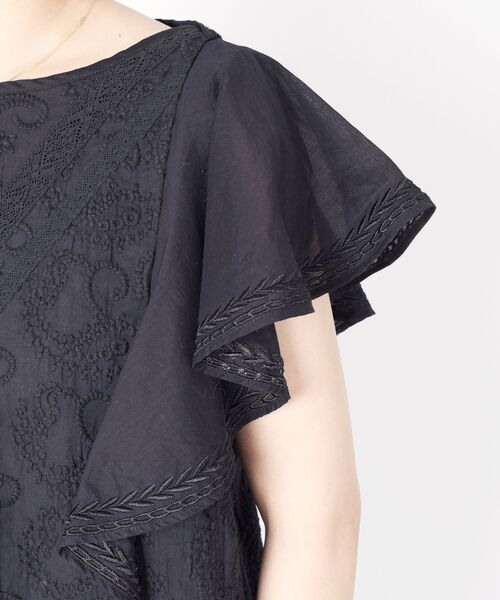 「Khaju」 ノースリーブブラウス ONE SIZE ブラック レディース_画像9