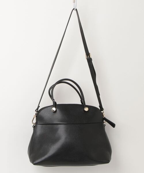 【極美品/ポーチ付き】フルラ ステイシー 2way ショルダーバッグ レザー 黒 2508100571.jpg