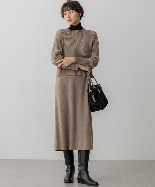 23区（ニジュウサンク） ワンピース レイヤードニットツイン