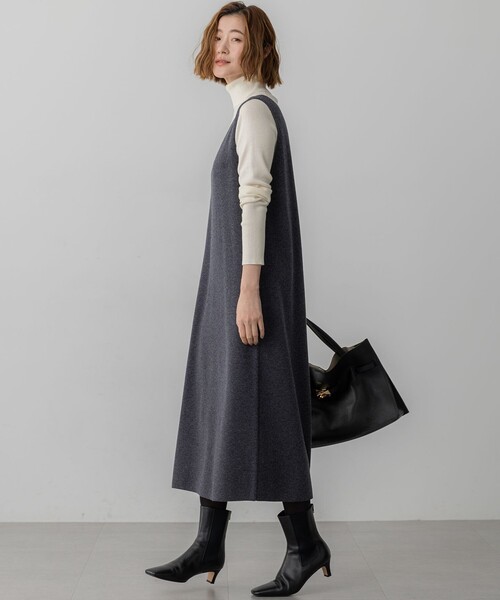 23区（ニジュウサンク） ワンピース 「洗える」レイヤードニットツイン