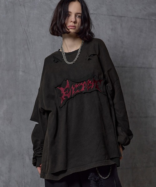 ERAR tシャツ 「ERAR」ケミカルウォッシュ加工/スプレー加工 ハイ 