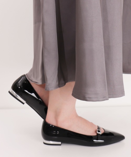 「artemis by DIANA」 フラットパンプス 24.5cm ブラック レディース_画像6