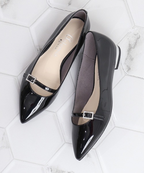 「artemis by DIANA」 フラットパンプス 24.5cm ブラック レディース_画像9