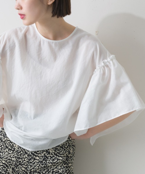 「terrace」 半袖ブラウス MEDIUM ブルー レディース_画像4