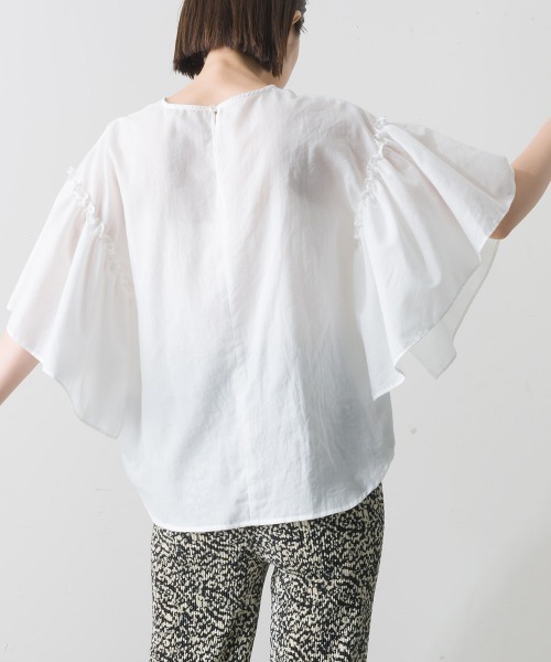 「terrace」 半袖ブラウス MEDIUM ブルー レディース_画像5