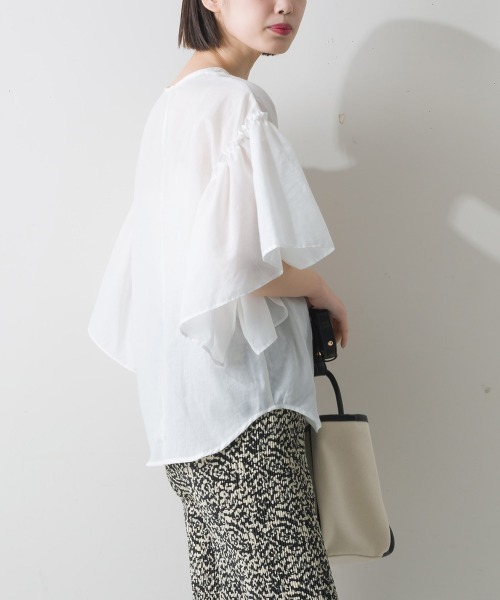 「terrace」 半袖ブラウス MEDIUM ブルー レディース_画像6