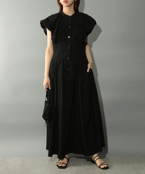 「MAISON BREEZE reveur」 半袖ワンピース FREE ブラック レディース_画像2