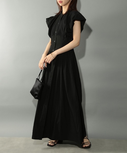 「MAISON BREEZE reveur」 半袖ワンピース FREE ブラック レディース_画像3