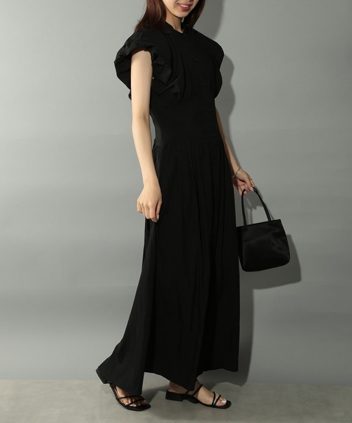 「MAISON BREEZE reveur」 半袖ワンピース FREE ブラック レディース_画像4