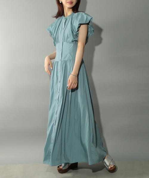 「MAISON BREEZE reveur」 半袖ワンピース FREE ブラック レディース_画像8