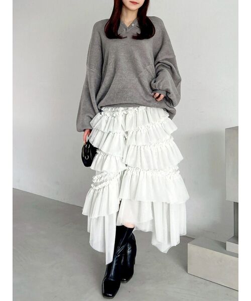 dazzlin（ダズリン） スカート ランダムティアードチュールスカート