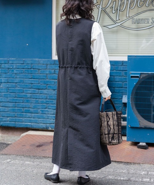 「FORK&SPOON」 ノースリーブワンピース 2 ブラック レディース_画像4