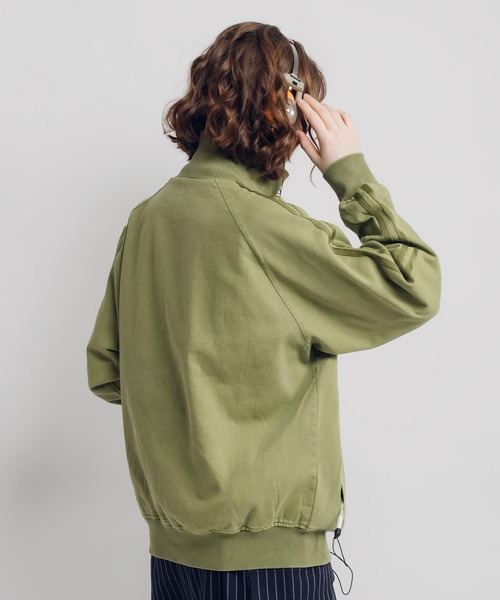 「MUHET」 ジップアップブルゾン X-LARGE ライトグレー レディース_画像5