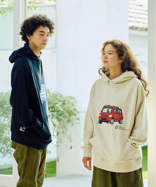 go slow caravan（ゴースローキャラバン） パーカー NISSAN×gsc 空紡糸