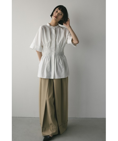 「STYLEMIXER」 半袖ブラウス FREE ネイビー レディース_画像8