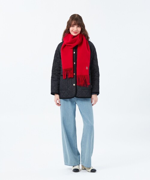 美品 マッキントッシュフィロソフィー 中綿入りブルゾン ニットブルゾン 小花柄 MACKINTOSH PHILOSOPHY（マッキントッシュフィロソフィー） ブルゾン