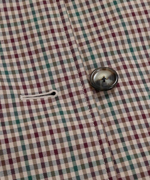 【格安】ブルックスブラザーズ チェック柄 ステンカラーコート コットン／ナイロン ボンディング チェック ステンカラーコート