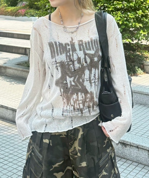 「XU」 「magenta studio」長袖ニット ONE SIZE アイボリー レディース_画像7