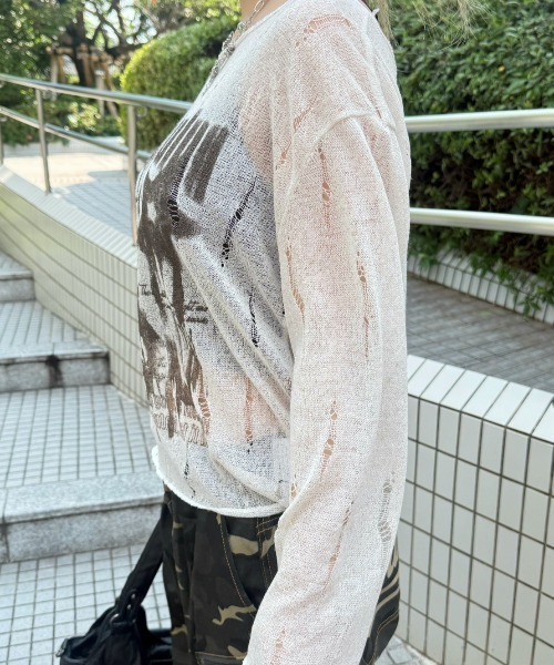 「XU」 「magenta studio」長袖ニット ONE SIZE アイボリー レディース_画像9