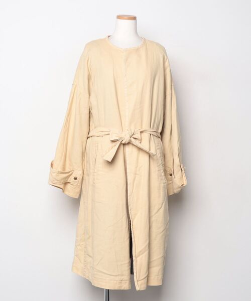 ANAYI」 ノーカラーコート 36 ピンク レディース