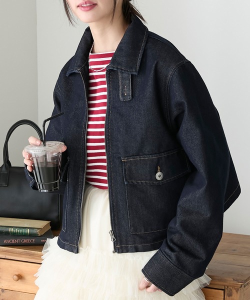 BONLECILL（ボンルシール） ジップアップブルゾン FREE ネイビー