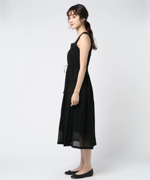 「haupia」 キャミソールワンピース MEDIUM ブラック レディース_画像2