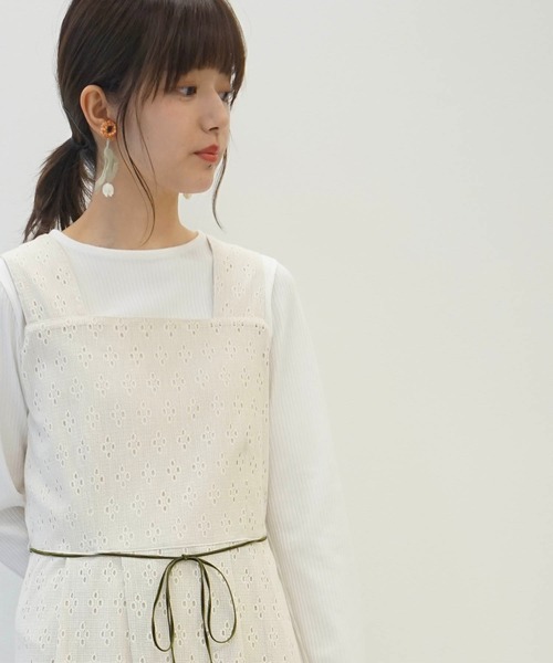 「haupia」 キャミソールワンピース MEDIUM ブラック レディース_画像3