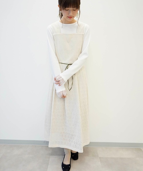 「haupia」 キャミソールワンピース MEDIUM ブラック レディース_画像5