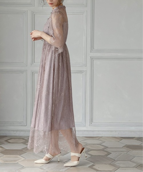 「Kana」 半袖ワンピース M グリーン系その他 レディース_画像4