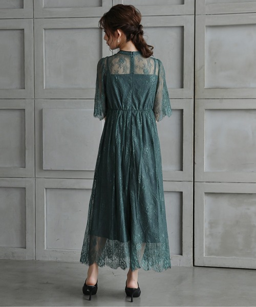 「Kana」 半袖ワンピース M グリーン系その他 レディース_画像8