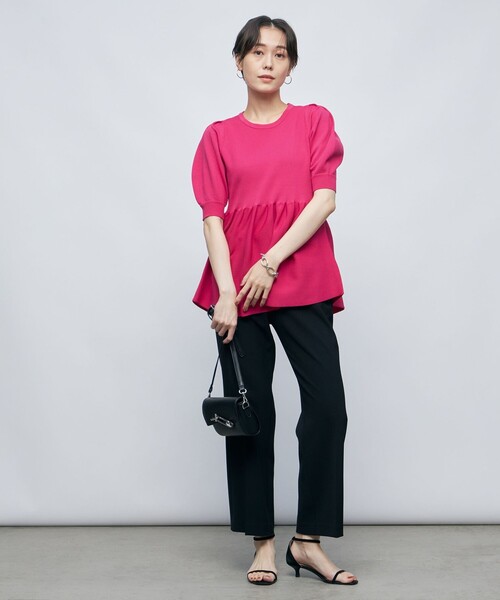 「NOLLEY'S Sophi」 半袖ニット 38 ピンク レディース_画像3