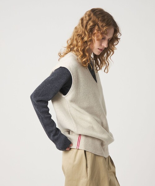 【新品未使用】6(ROKU)ウール アルパカ ベスト 6 ベスト ジレ 「6(ROKU)」ウール アルパカ ベスト レディース