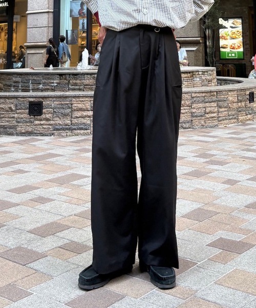 AUREN ワイドパンツ スラックス 「ユニセックス」サイドポケットルーズ