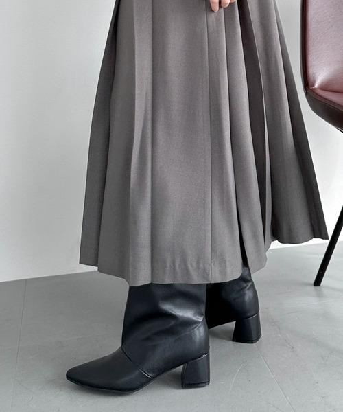 ドゥ アルシーヴ（Doux archives）/?ワイドシャフトミドルブーツ? DOUX ARCHIVES（ドゥアルシーヴ） ブーツ ワイドシャフトミドルブーツ