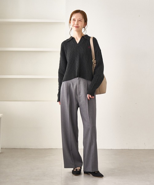 美品　26SS Theory ケーブルポロセーター BEVERLY HILLS POLO CLUB（ビバリーヒルズポロクラブ） ニット