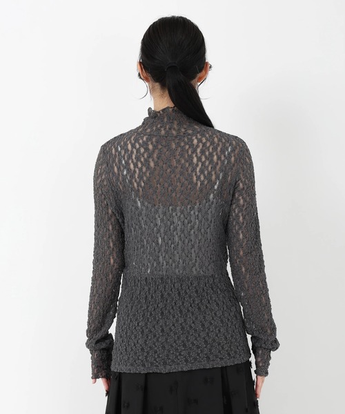 tシャツ シュリンクレース_シュリンクレースハイネックプルオーバー レディース_7